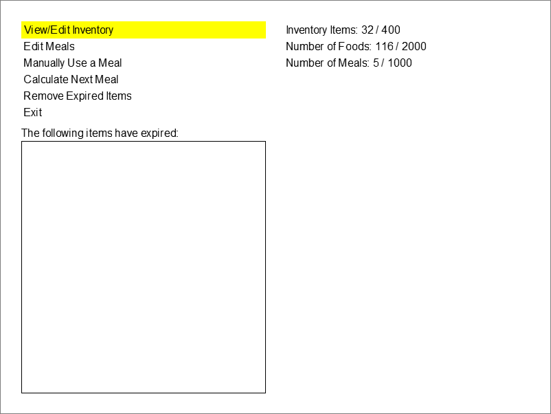 Food Program 3 screenshot